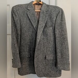 Jos. A. Bank Herringbone Gray Harris Tweed Blazer sz46